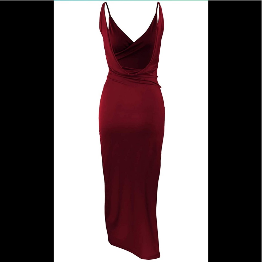 Sexy long red evening dress